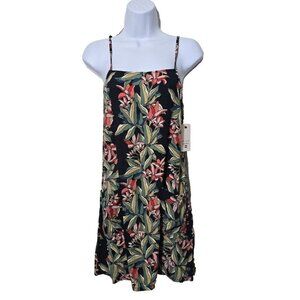 Billabong Mini Sundress XS Floral Coastal Pockets Boho Tropical Bloomcore Flowy